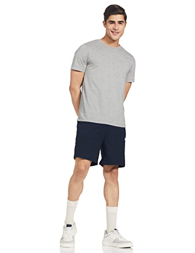 Max Men's Regular Fit Solid Lounge Shorts (Navy_M)