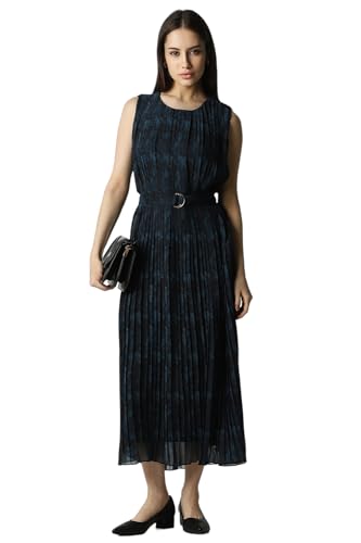 Van Heusen Women's Polyester Modern Maxi Dress (VWDRERGF288197_Black