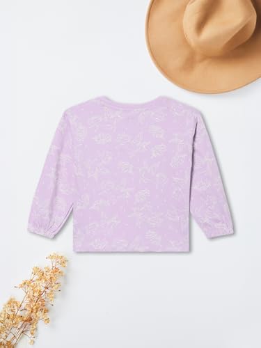 Max Girls Printed T-Shirt (Purple_2-3 Y)