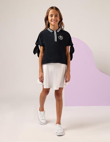 U.S. POLO ASSN. Girl's Regular Fit T-Shirt (UGTSH0434 Blue