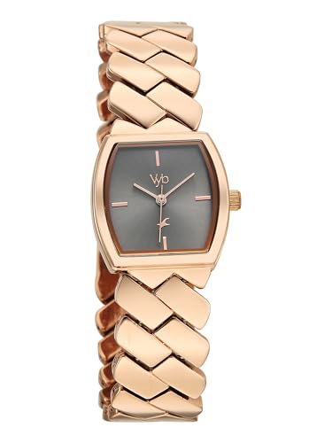 Fastrack Vyb Showstopper with Quartz Analog Grey Dial Rose Gold Alloy Strap Watch for Girls - FV60112WM02W