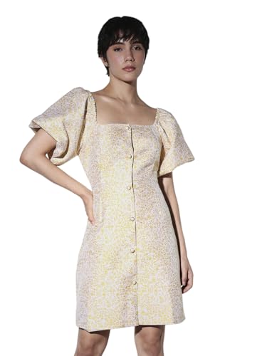 ONLY Women's Self Design Fit and Flare Assorted Dress