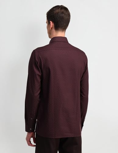 Arrow Men's Slim Fit Shirt (ARAISH0016_Red