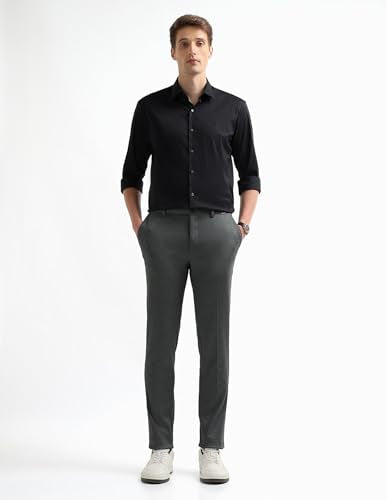 Super Slim Fit Textured Trousers