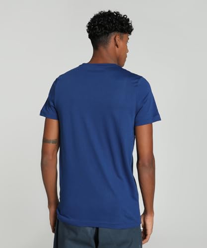 Puma Men's Graphic Print Slim Fit T-Shirt (679405_Blazing Blue