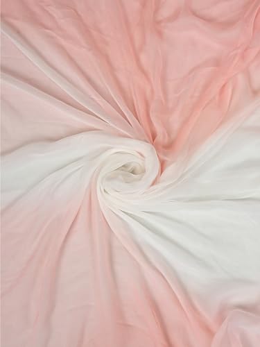 Ada Hand Embroidered Lucknowi Chikankari Unstitched Cotton Dress Material Suit Piece with Dupatta for Women 01A869352 Peach