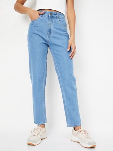 Max Women's Regular Jeans (MOMFITLBEPP_Light Blue