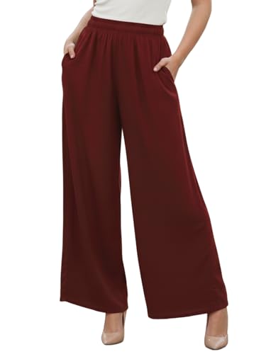 Lux Cozi PYNK Cotton Plazzo for Women_COZI_PYNK_PLAINPALAZZO_MRN_FS_1PC Maroon