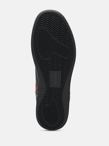 Colorblock Black Leather Sneakers