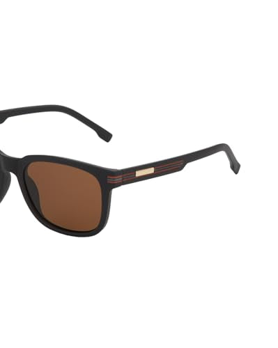 Carlton London Brown and Gold Toned with Brown Polarised Lens Sunglass for men