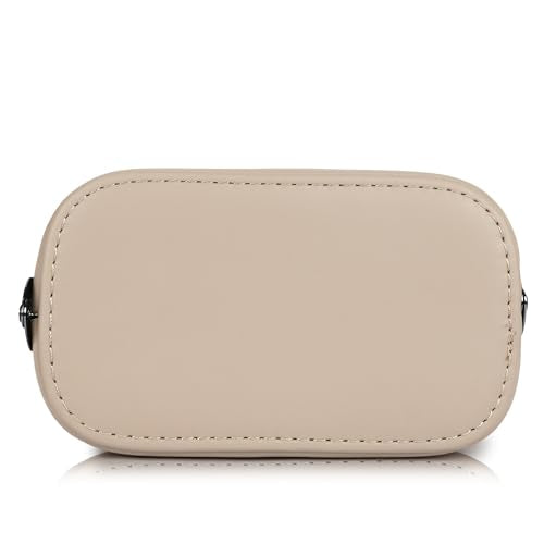 Lady Quinton Bridal Handbag Clutch Purse, Synthetic Leather Shoulder Sling Bag (Beige)