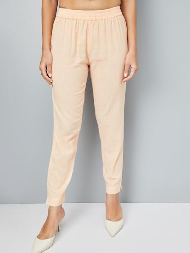 Max Women's Cotton Blend Kurta Set (CTKST54045_Peach