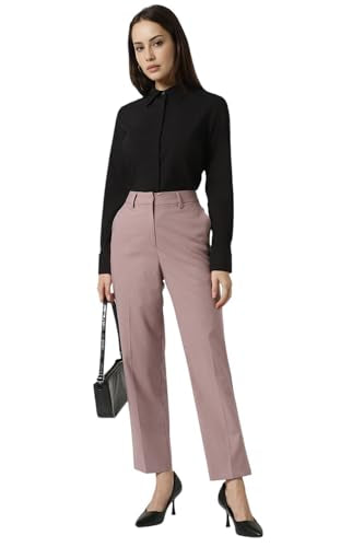 Van Heusen Women's Regular Casual Pants (VWTFCRGPF41454_Lilac