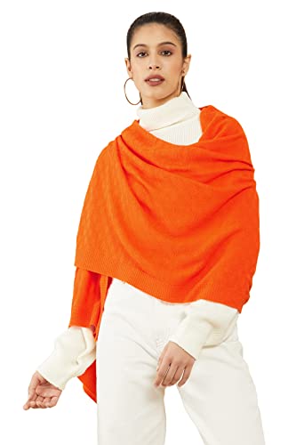 Soch Orange Woven Design Geometric Shrug