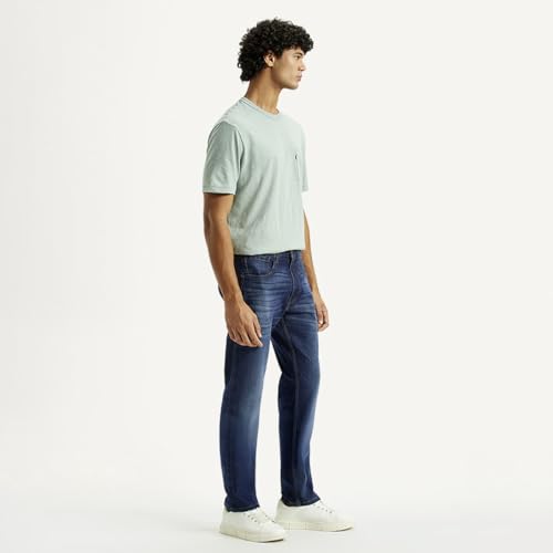 Levi's Men's Dark Indigo Slim Straight Fit Mid Rise Jeans, 004B5-0000, 34