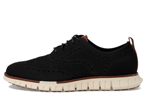 Cole Haan Men's Zg Remastered Stitchlite Oxford, Black/Ivory, 8.5 Wide