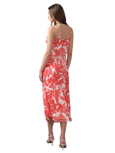 VERO MODA Women's Fit and Flare Red Dress