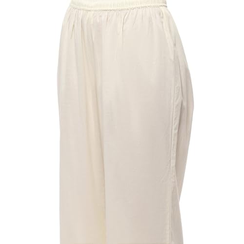 Biba Women's Cotton Kurta Set (SKDSTRA10507SS25OWHT_Off White