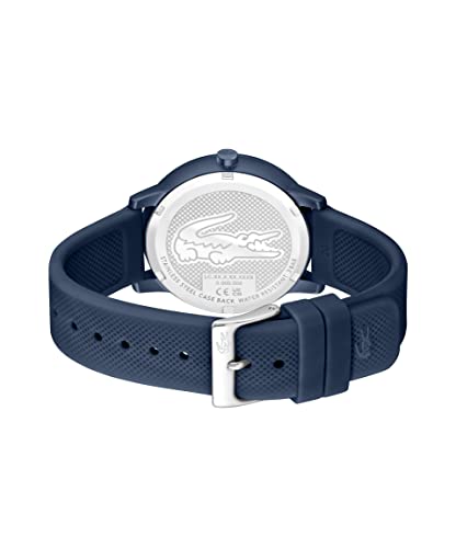 Lacoste Lacoste.12.12 Move Qtz Basic Blue Round Dial Men's Watch|Blue Silicone Material|Multi Color Band - 2011241