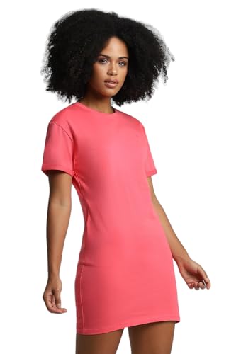 FOREVER 21 women's Cotton T-Shirt Mini Casual Dress (602589_Pink