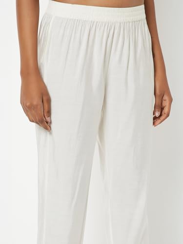 Max Women Printed A-line Kurta Set (White_XL)