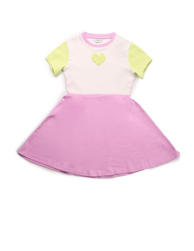 U.S. POLO ASSN. Girl's Cotton Fit and Flare Mini Dress (UGSS25DRS204 Pink