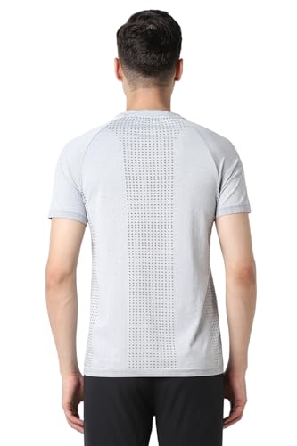 Van Heusen Men's Slim Fit T-Shirt (VFKCAATFD69751_Grey