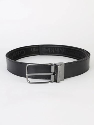 Calvin Klein Logo Black Leather Classic Belt