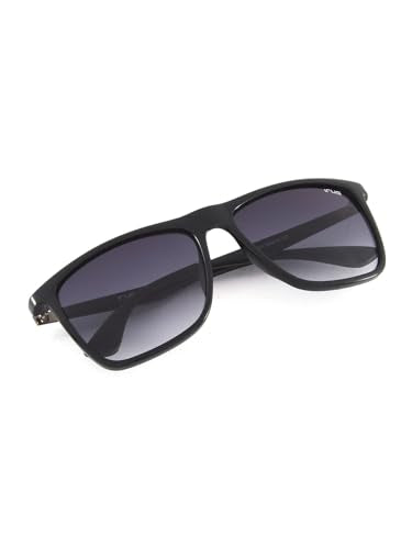 IRUS by IDEE 100% UV protected sunglasses | Men | Square | Full Rim | Gradient | Large | Black - Frame | Grey - Lens