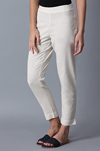 W for Woman Ecru Slim Pants_24CRW160151-211345_3XL