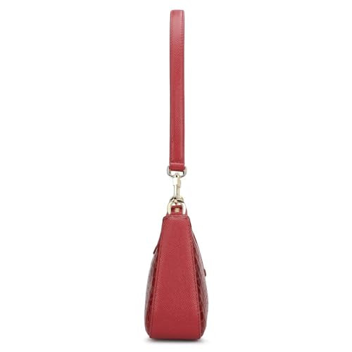 Da Milano Leather Shoulder Bag for Women - Purple (01349OL)