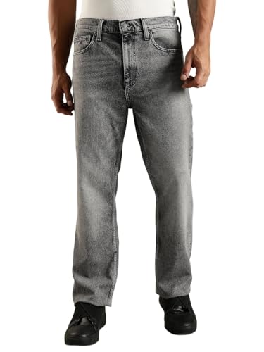 Tommy Hilfiger Light-Wash Regular Fit Mid Rise Jeans Grey