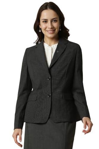 Allen Solly Women's Blazer (AHBZWRGBJ81423_Grey