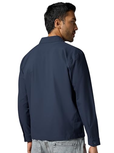 XYXX Men Cotton Rich Shackets, Regular Fit, Solid, Pack of 1, MB19SHKT05XL, Midnight Blue, XL