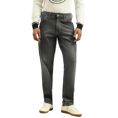 United Colors of Benetton Solid Carpenter Fit Jeans (Size: 30)-25A4MBOO5067I901 Grey