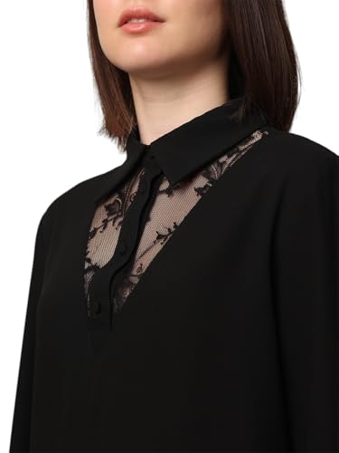 ONLY Women Solid Regular Fit Casual Black Shirt Dress