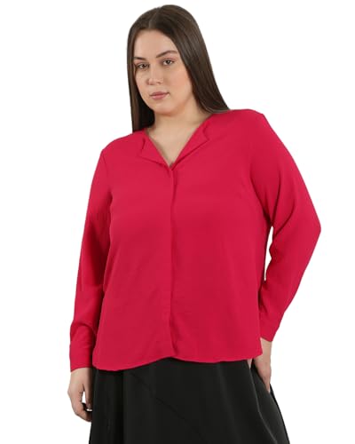 VERO MODA Curve Women's Regular Fit Pink Shirt