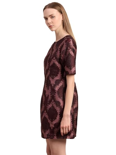 VERO MODA Women's A-Line Maroon Dress
