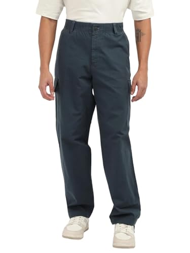 Calvin Klein Jeans Straight Fit Solid Mid Rise Trouser