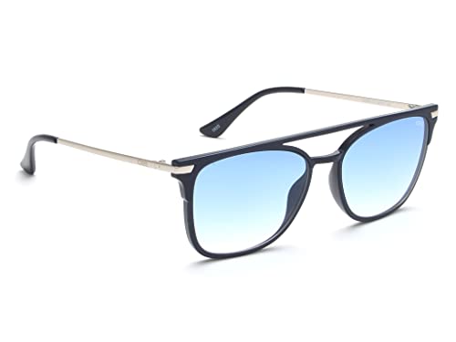 IDEE 100% UV protected sunglasses for Men | Size- Medium | Shape- Square | Model- IDS2686C3SG (Matt Blue-Shiny Blue-Shiny Silver)