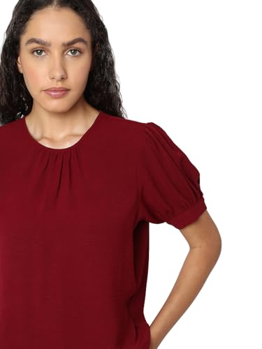 VERO MODA Women's Regular Fit Red Top