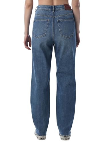 ONLY Women Solid Straight Fit High-Rise Blue Jeans