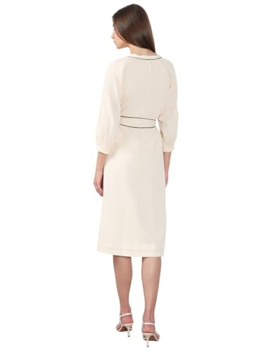 VERO MODA Women's Fit & Flare White Dress