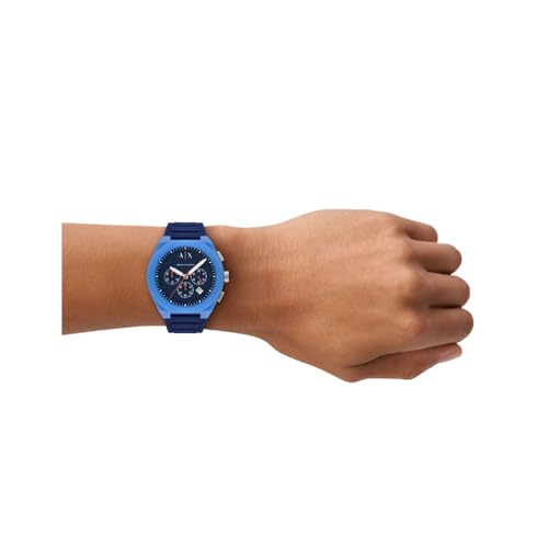 Armani Exchange Sync Blue Quartz Silicone Watch AX4170
