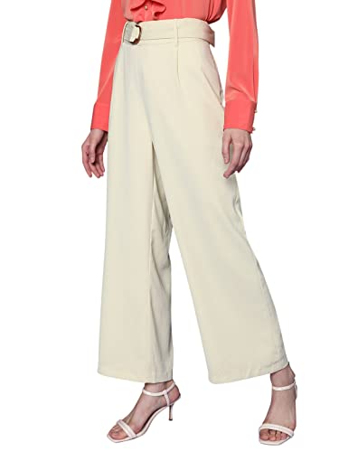 VERO MODA Straight Fit Pants(10299178_Oyster White_M)