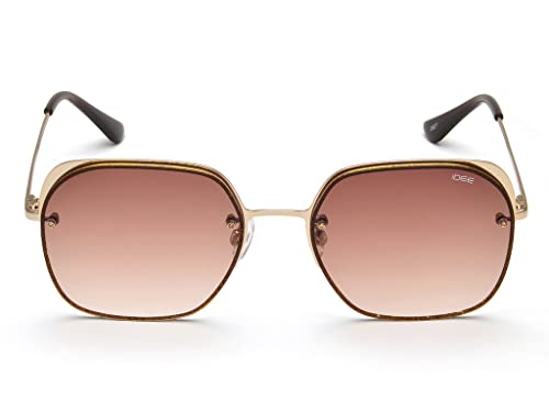 IDEE_Square_Metal_Women_UV Protected_Half Rim_SUNGLASS