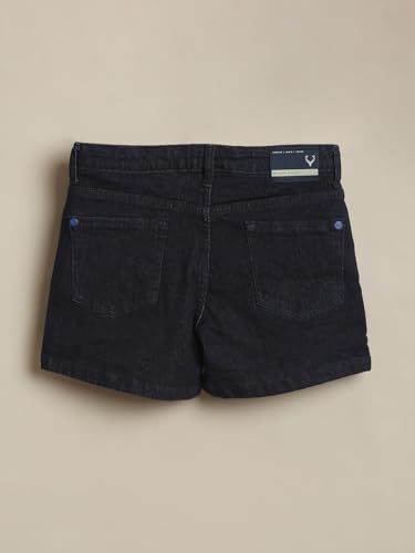 Girls Navy Solid Shorts