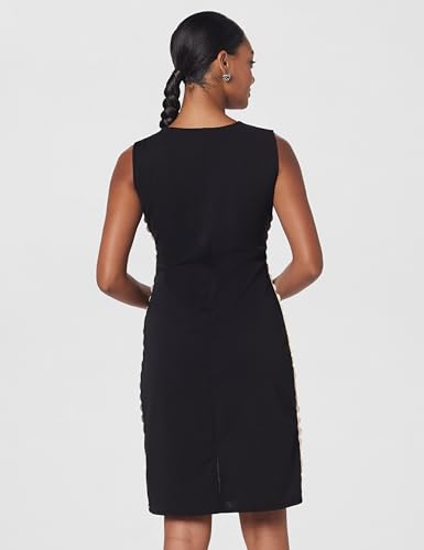 ATHENA LIFESTYLE Women's Polyester Bodycon Knee-Length Dress (ADR-17540_Black