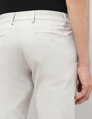 U.S.Polo Association Men's Austin Slim Fit Satin Trousers (USTRO031A_Ice Grey_38)