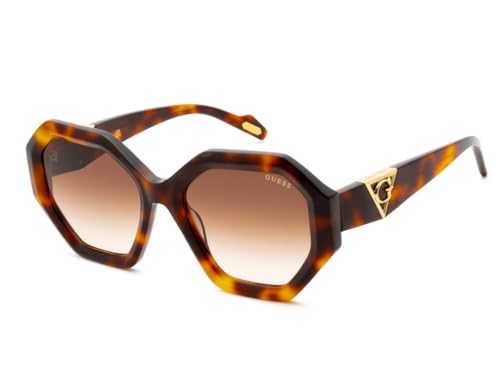 GUESS 100% UV protecetd | Gradient | Medium | Full Rim | Hexagonal | Frame: Brown | Lens: Green